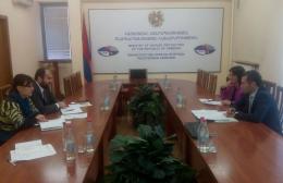 Первый заместитель министра охраны природы РА встретился с представителями действующих в Армении международных организаций
