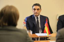 Minister Hakob Simidyan received the delegation led by Victor Richter, the Ambassador of the Federal Republic of Germany to Armenia