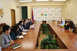 Deputy Minister of Environment Aram Meimaryan and Chairman of the Forest Committee Vladimir Kirakosyan held a meeting with representatives of the charity foundation "ATP" (Armenia Tree Project)