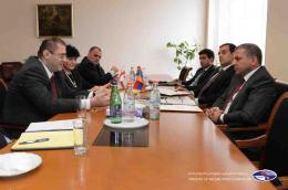 Aramayis Grigoryan received Teimuraz Murgulia First Deputy Minister of the Ministry of Environment and Natural Resources Protection of Georgia 